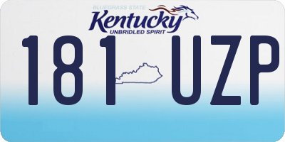KY license plate 181UZP