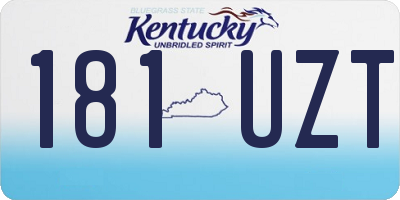 KY license plate 181UZT