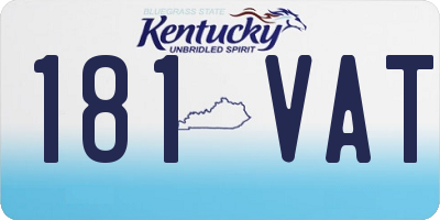 KY license plate 181VAT