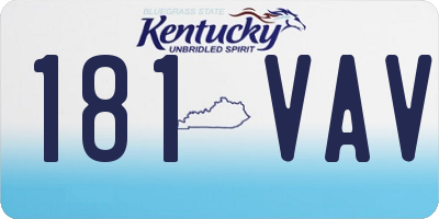 KY license plate 181VAV