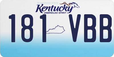 KY license plate 181VBB