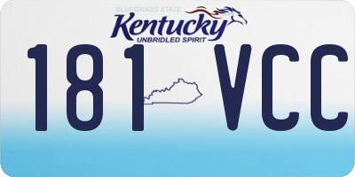KY license plate 181VCC