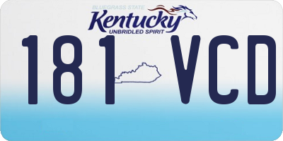 KY license plate 181VCD