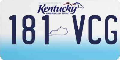 KY license plate 181VCG