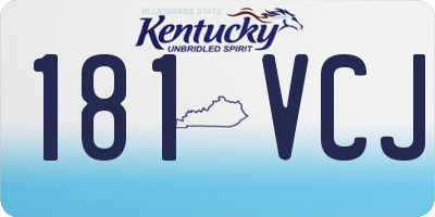 KY license plate 181VCJ