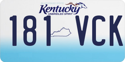 KY license plate 181VCK
