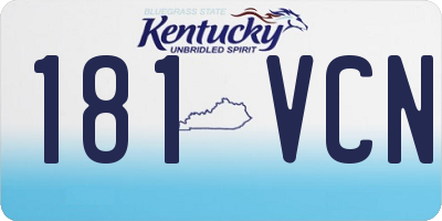 KY license plate 181VCN