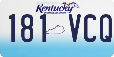 KY license plate 181VCQ