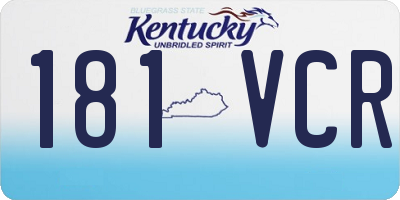 KY license plate 181VCR
