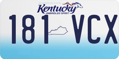 KY license plate 181VCX