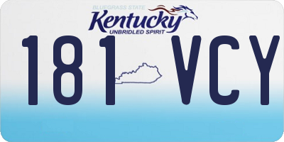 KY license plate 181VCY