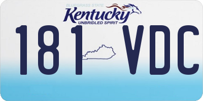 KY license plate 181VDC