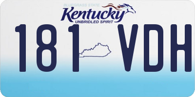 KY license plate 181VDH