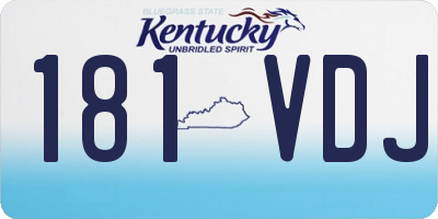 KY license plate 181VDJ