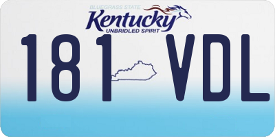 KY license plate 181VDL