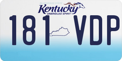 KY license plate 181VDP
