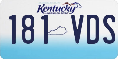 KY license plate 181VDS