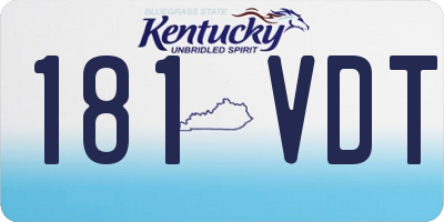 KY license plate 181VDT