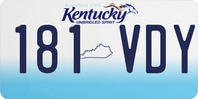 KY license plate 181VDY