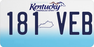 KY license plate 181VEB