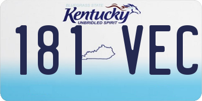 KY license plate 181VEC