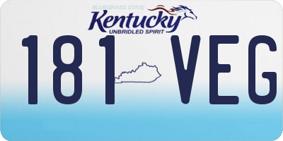 KY license plate 181VEG