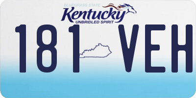 KY license plate 181VEH