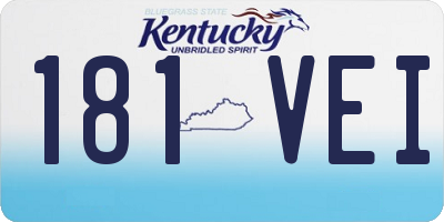 KY license plate 181VEI