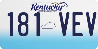 KY license plate 181VEV