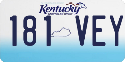 KY license plate 181VEY