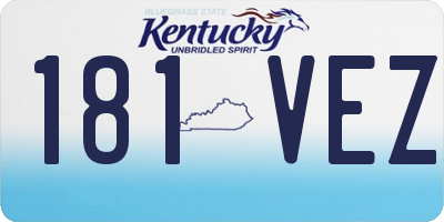 KY license plate 181VEZ