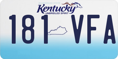 KY license plate 181VFA
