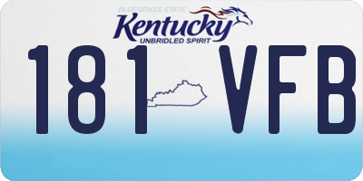 KY license plate 181VFB