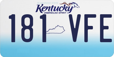 KY license plate 181VFE