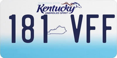 KY license plate 181VFF