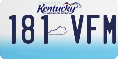 KY license plate 181VFM