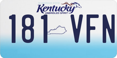 KY license plate 181VFN