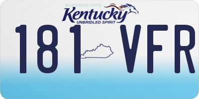 KY license plate 181VFR