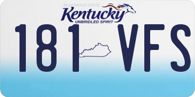 KY license plate 181VFS