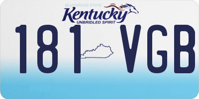 KY license plate 181VGB