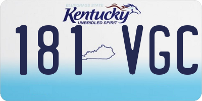 KY license plate 181VGC
