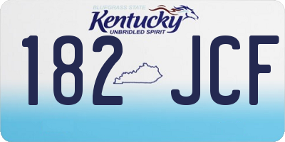 KY license plate 182JCF