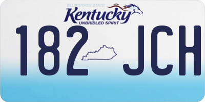 KY license plate 182JCH