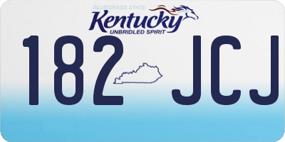 KY license plate 182JCJ