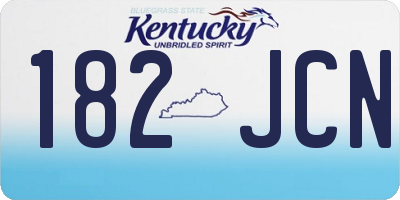 KY license plate 182JCN