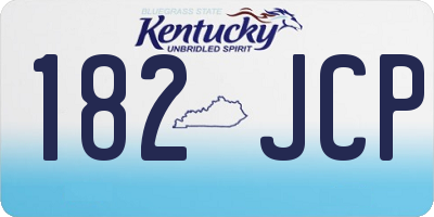 KY license plate 182JCP