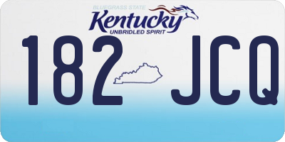 KY license plate 182JCQ