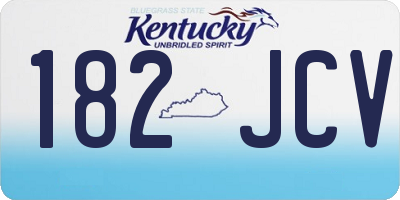 KY license plate 182JCV