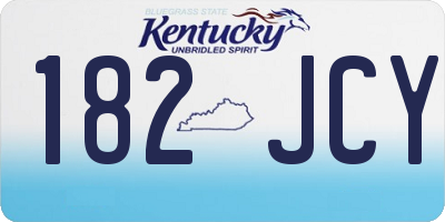 KY license plate 182JCY