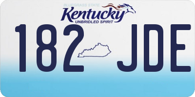 KY license plate 182JDE